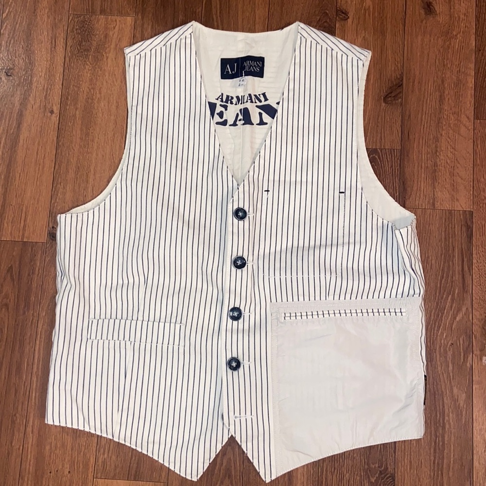 Armani Jeans vest pinstriped